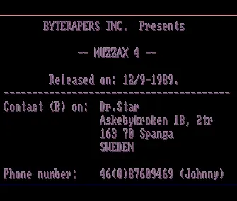 Muzzax 4 (1989) by Byterapers