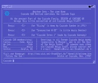 Cascade Intro Sampler (1998) by Cascade 1733
