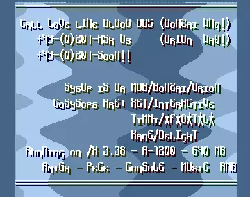 Love like Blood BBS Intro (1993) by Bonzai