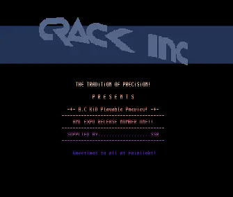 BC Kid Preview (1992) by Crack Inc