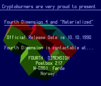 Fourth Dimension 04 Intro (1990) by Cryptoburners