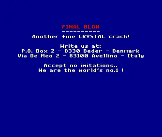 Final Blow (1991) by Crystal