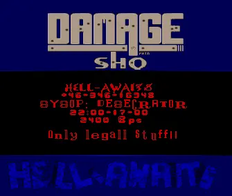 Hell Awaits BBS Intro (1992) by Damage Sweden