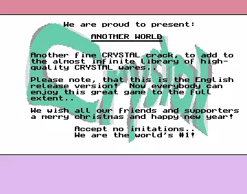 Another World English Release (1991) by Crystal