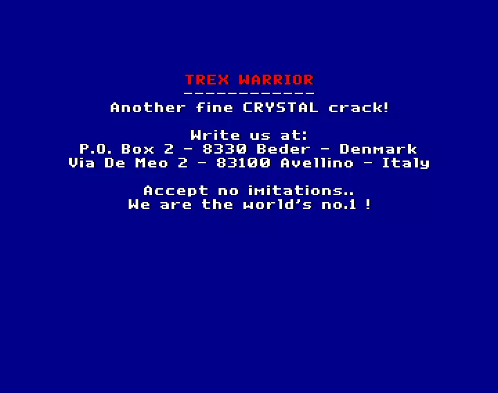 Trex Warrior - 22nd Century Gladiator (1991) by Crystal