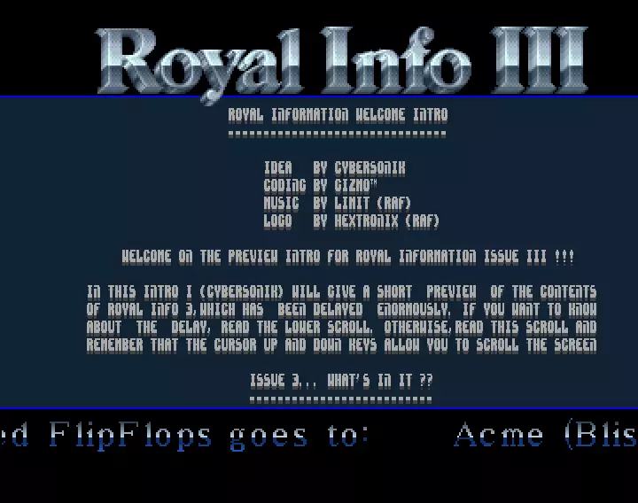 Royal Info 03 Preview (1990) by Cult