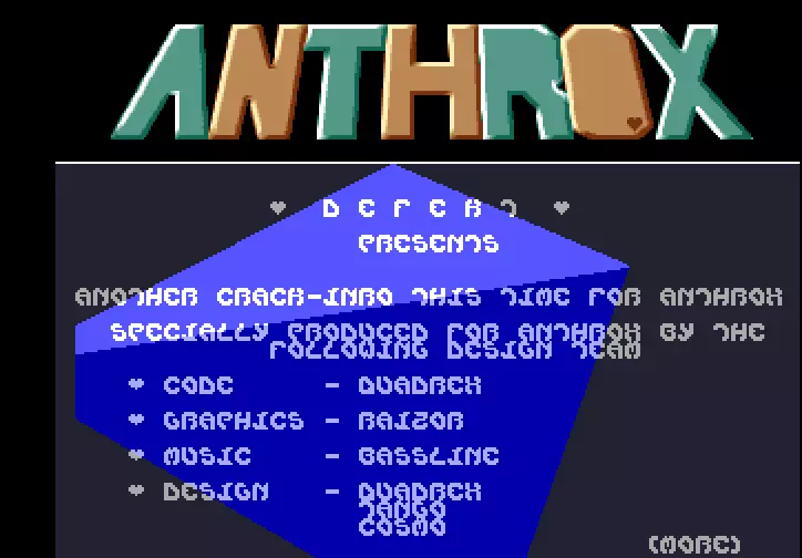 Cracktro for Anthrox (1993) by Defekt