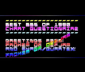 Best BBS of 1990 Chart Questionaire Intro (1990) by Defjam