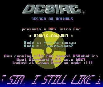Atomic Fallout BBS Intro (1991) by Desire