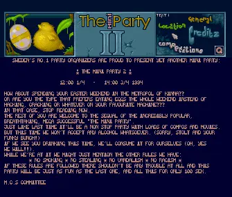 Mini Party 2 Invitation (1993) by Diabolos