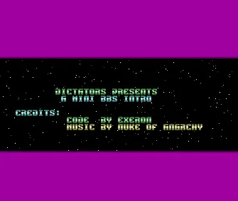 Mini BBS Intro (1990) by Dictators