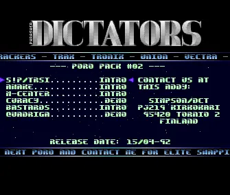Poro Pack 02 (1992) by Dictators