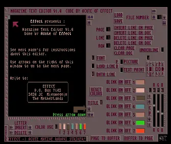 Magazine Text Editor v1.0 (1991) by Effect