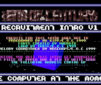 Recruitment Intro v1 (1992) by End of Century 1999