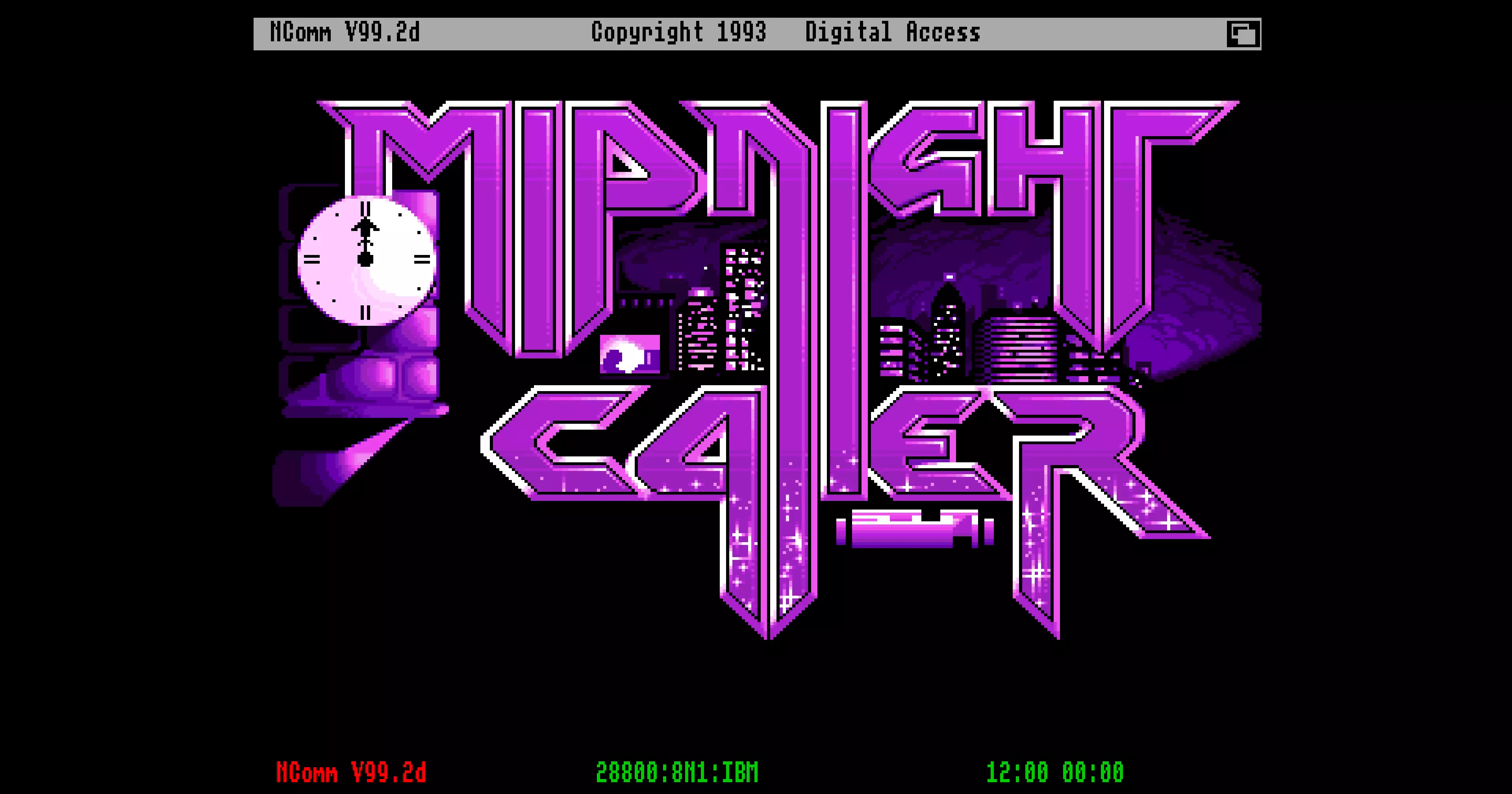 Midnight Caller BBS Intro (1993) by Digital Access