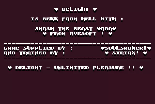 Smash the Beast AGA (1995) by Delight