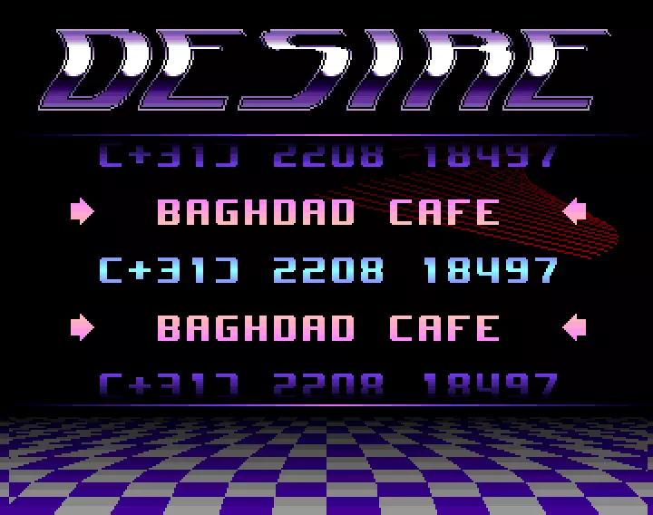 Baghdad Cafe BBS Intro (1990) by Desire