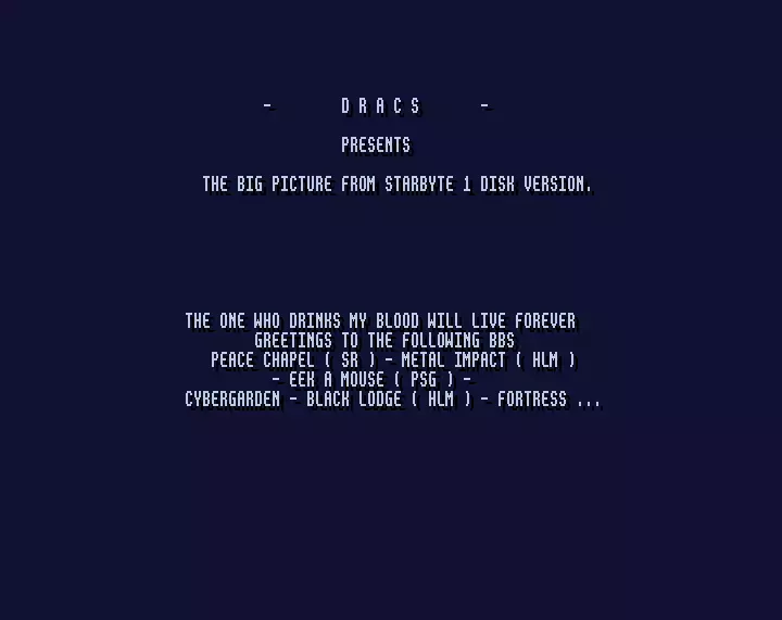 Big Picture One Disk (1994) by Dracs
