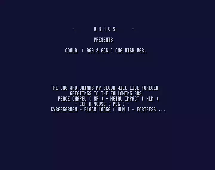 Coala One Disk (1994) by Dracs