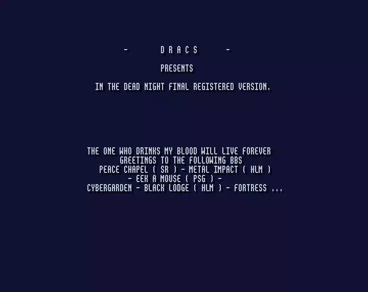 In the Dead Night (1994) by Dracs