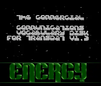 Transdat Vocabulary Disk (1990) by Energy