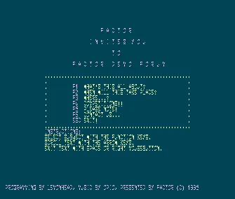 Demo Forum Invitation (1994) by Factor