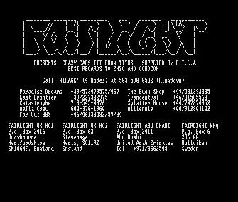 Crazy Cars III (1992) by Fairlight