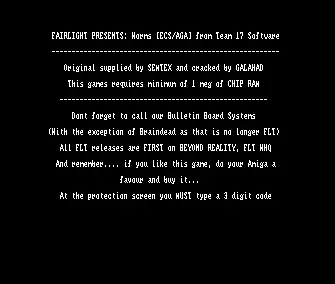 Worms ECS/AGA (1995) by Fairlight