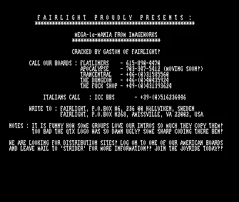 Mega-lo-Mania (1991) by Fairlight