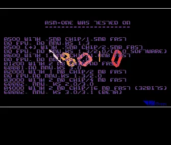 AsmOne v1.25 Intro (1993) by Flame Arrows, The