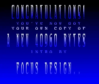 40960 bytes Intro (1994) by Focus Design