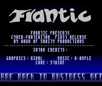 Cyber Font Editor v1.0 Intro (1991) by Frantic