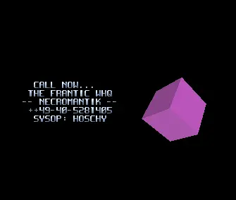 Necromantik BBS Intro (1991) by Frantic