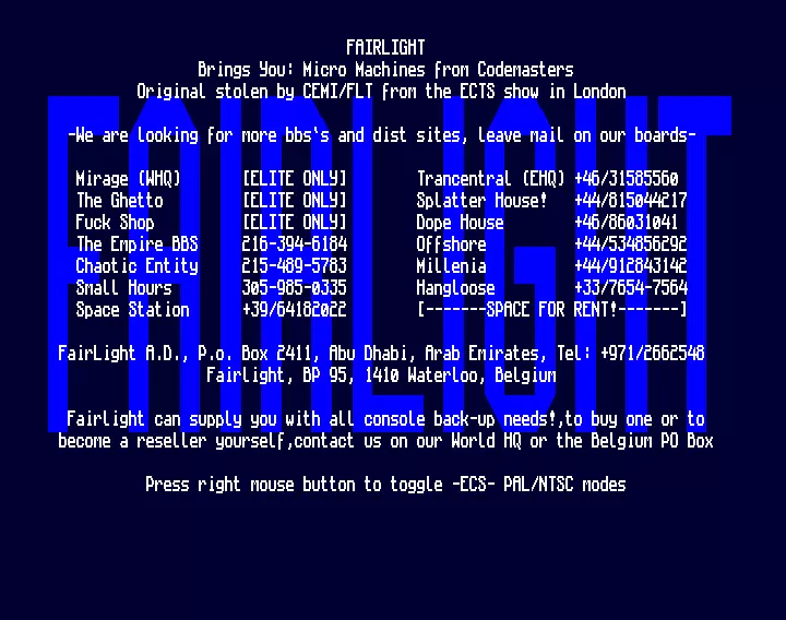 Micro Machines (1993) by Fairlight
