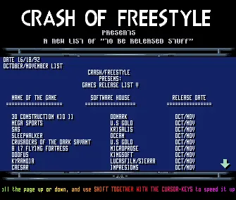 Games Release List 05 (1992) by Freestyle NL