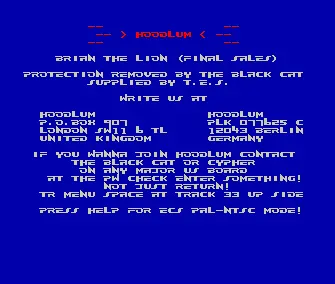 Brian the Lion (1993) by Hoodlum