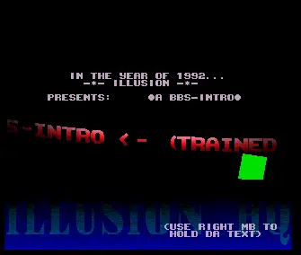 BBS Intro Trained Version (1991) by Illusion Finland