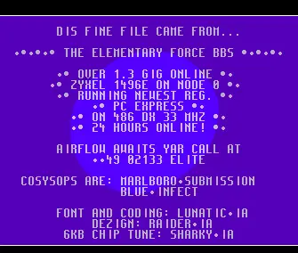 Elementary Force BBS Intro (1992) by Interactive