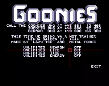 Ninja Gaiden 2 +4 (1992) by Goonies