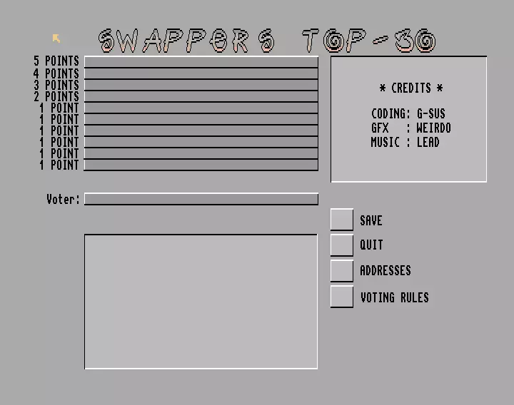 Top 30 Swapper Charts Voting Tool v1.0 (1994) by Innocence