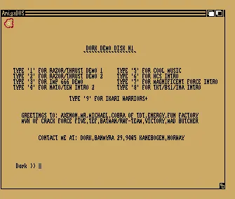 Dork - Demo Disk 01 (1987) by independent