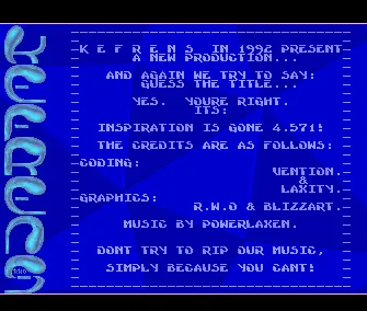 Inspiration Is Gone 4.571 (1992) by Kefrens