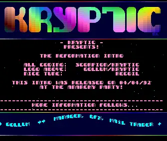 Reformation Intro (1991) by Kryptic