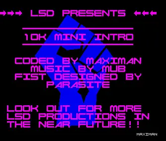 10k Mini Intro (1990) by LSD