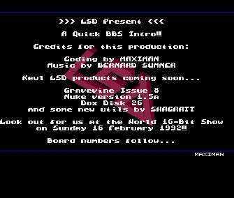 Quick BBS Intro (1991) by LSD