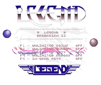 Barbarian 2 +29 (1991) by Legend