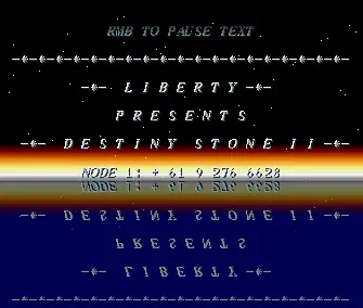 Destiny Stone 2 BBS Intro (1991) by Liberty