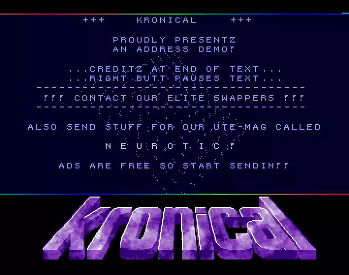 Address Demo (1992) by Kronical