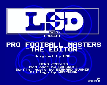 Pro Football Masters Editor (1992) by LSD