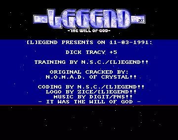 Dick Tracy +5 (1991) by Legend